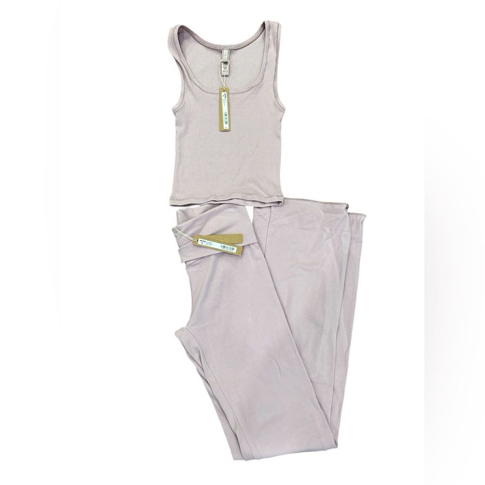Skims NWT Cotton Rib Tank & Foldover Pant 2Pc Set sz XS Pant & Small Tank Dusk